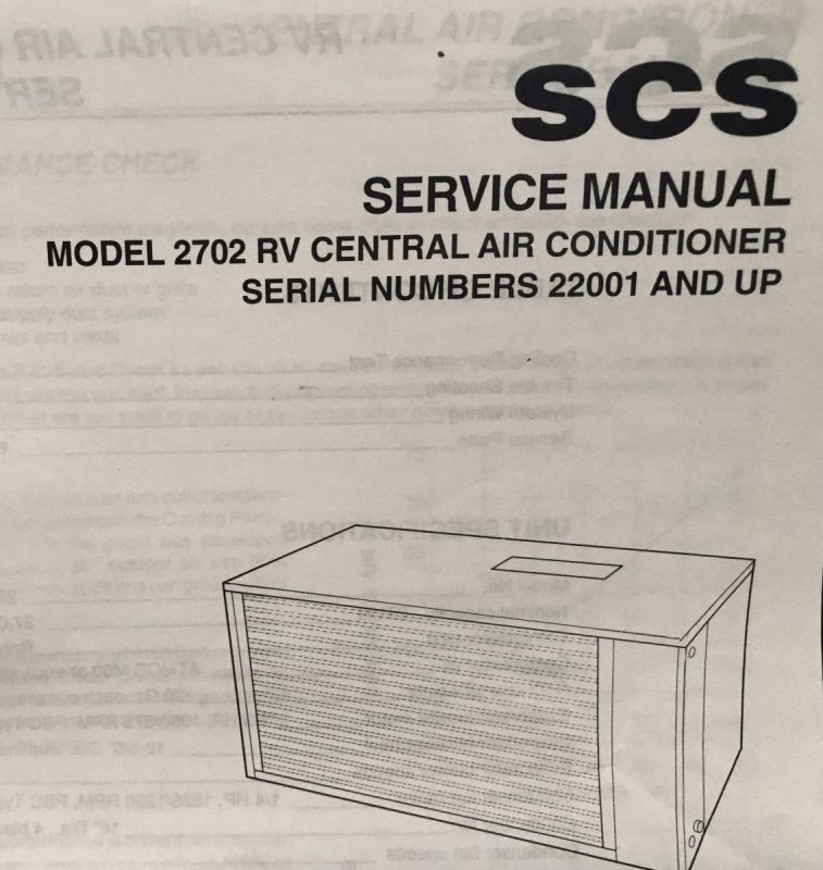 Factory Manual for SCS Basement AC units
